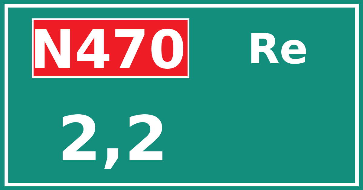 Hectometerbord N470 2,2 zijde Re