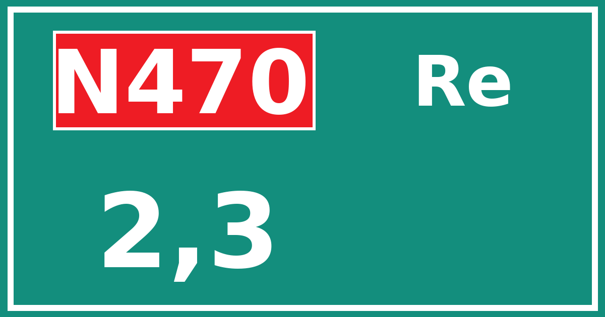 Hectometerbord N470 2,3 zijde Re