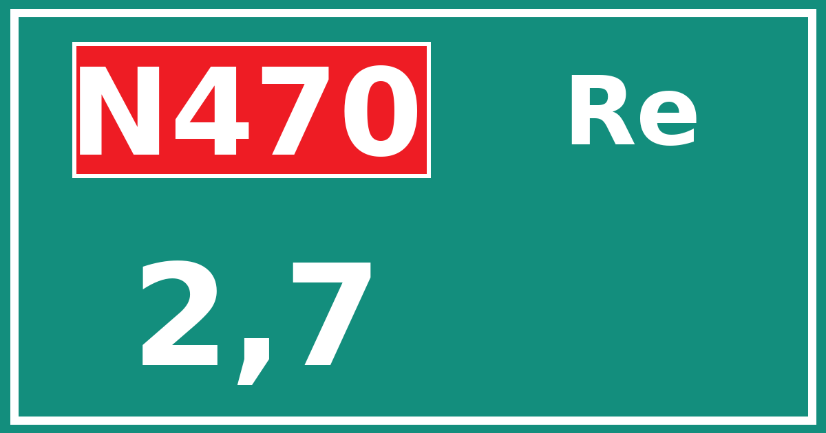 Hectometerbord N470 2,7 zijde Re