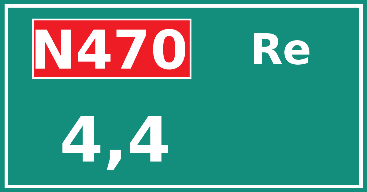 Hectometerbord N470 4,4 zijde Re