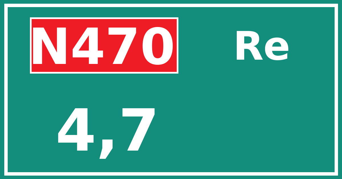 Hectometerbord N470 4,7 zijde Re