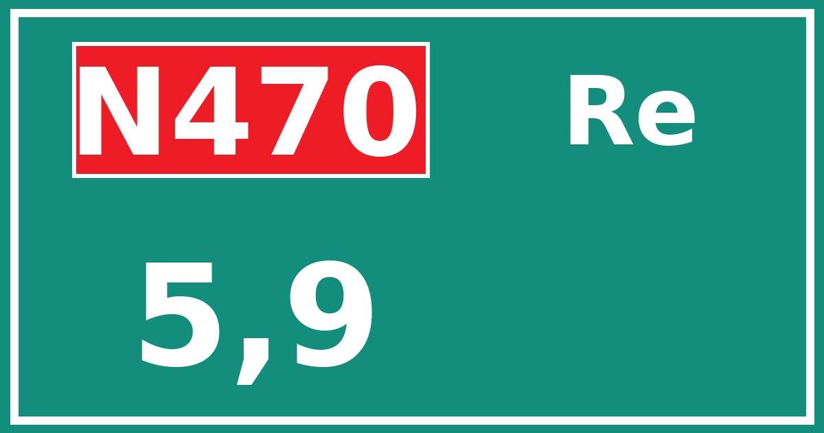Hectometerbord N470 5,9 zijde Re