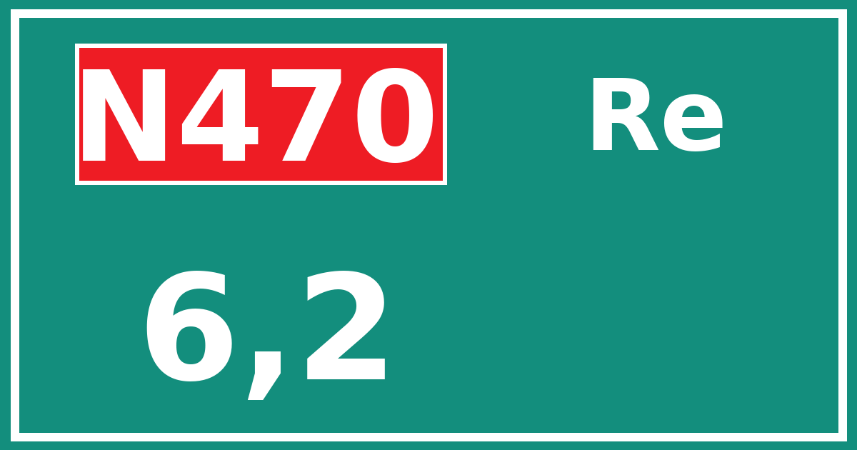 Hectometerbord N470 6,2 zijde Re