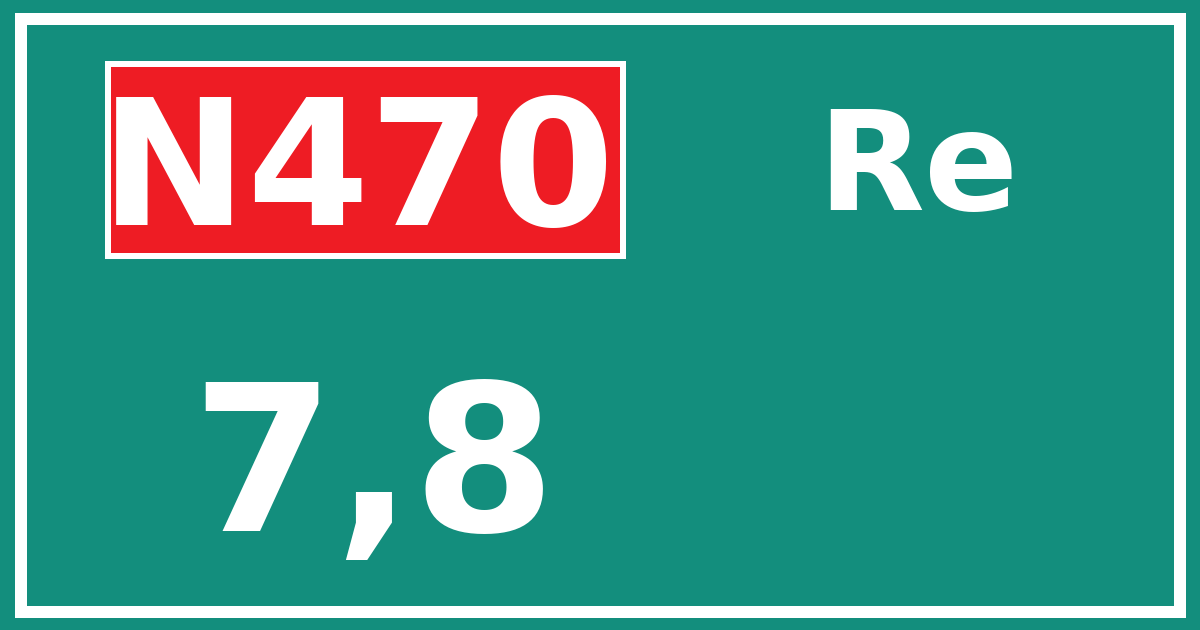 Hectometerbord N470 7,8 zijde Re