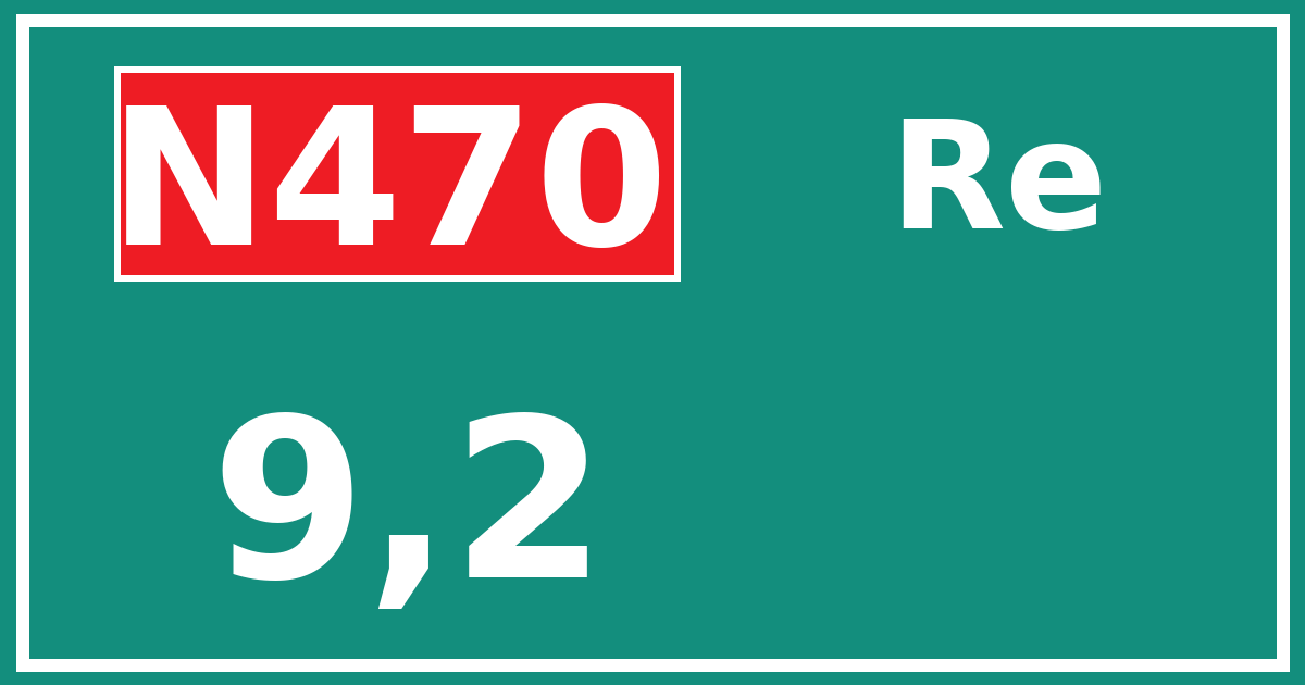 Hectometerbord N470 9,2 zijde Re