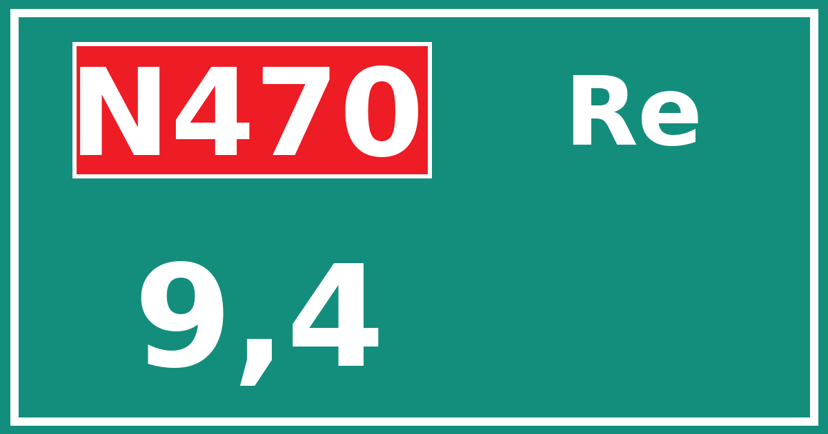 Hectometerbord N470 9,4 zijde Re