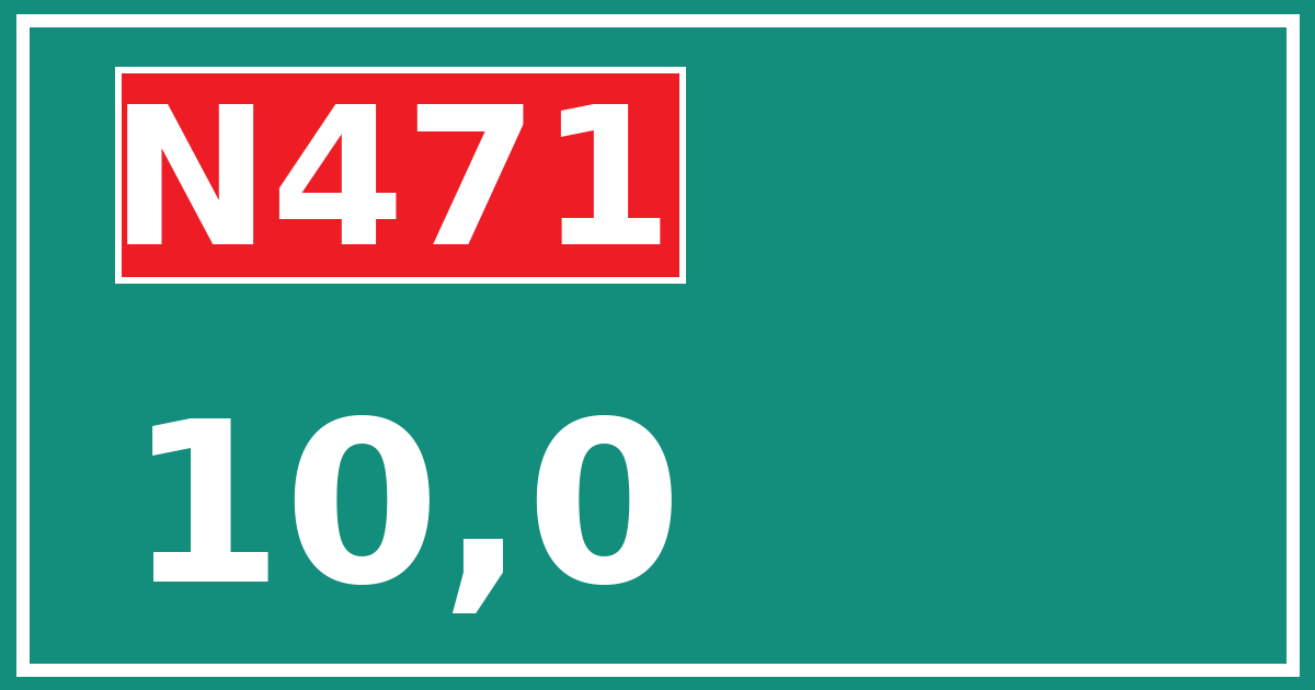 Hectometerbord N471 10,0