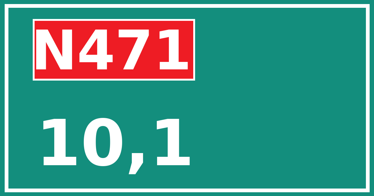 Hectometerbord N471 10,1