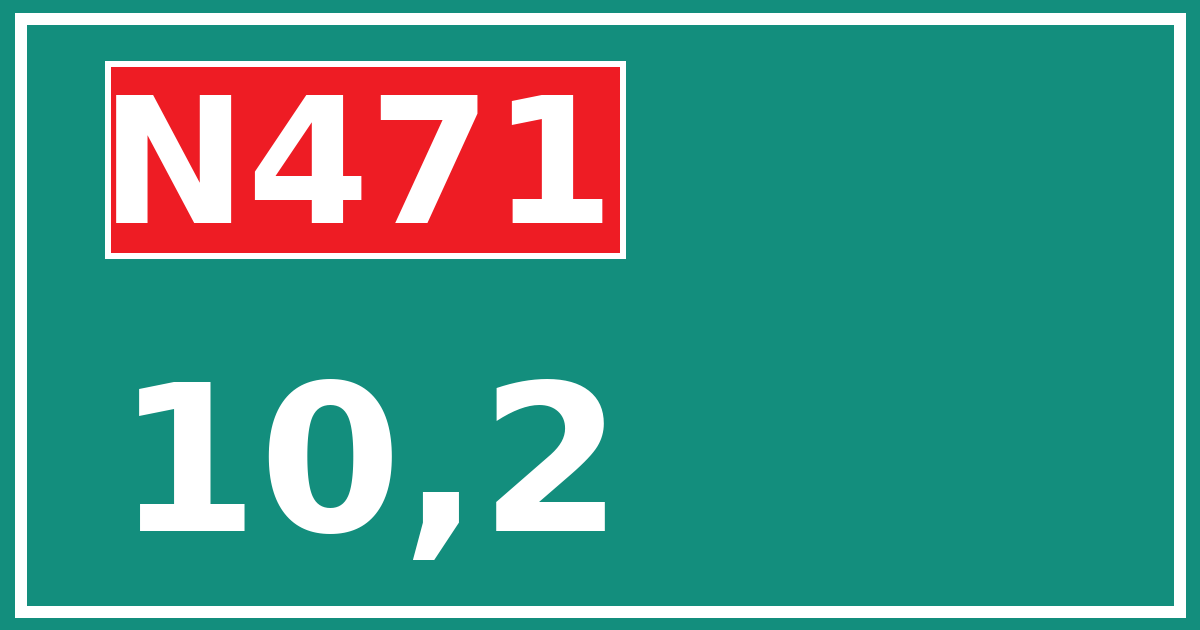 Hectometerbord N471 10,2