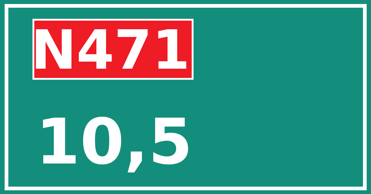 Hectometerbord N471 10,5