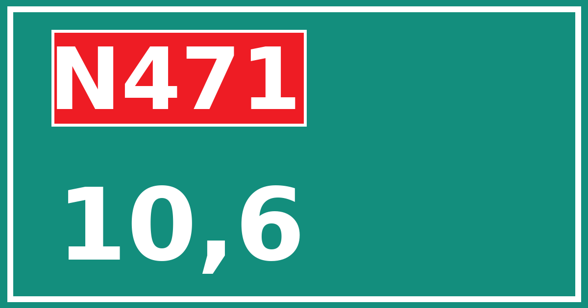 Hectometerbord N471 10,6