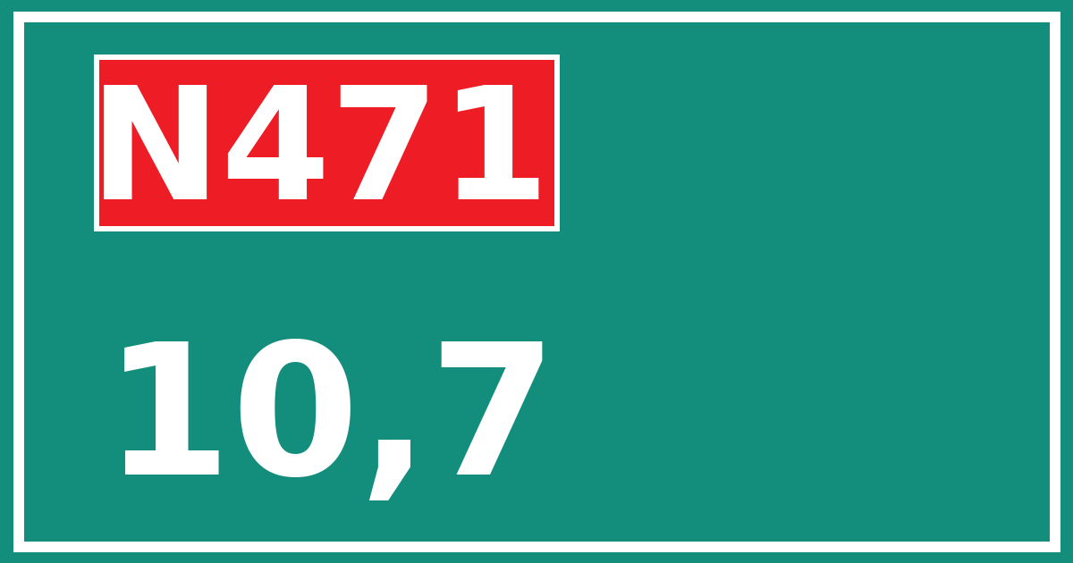 Hectometerbord N471 10,7