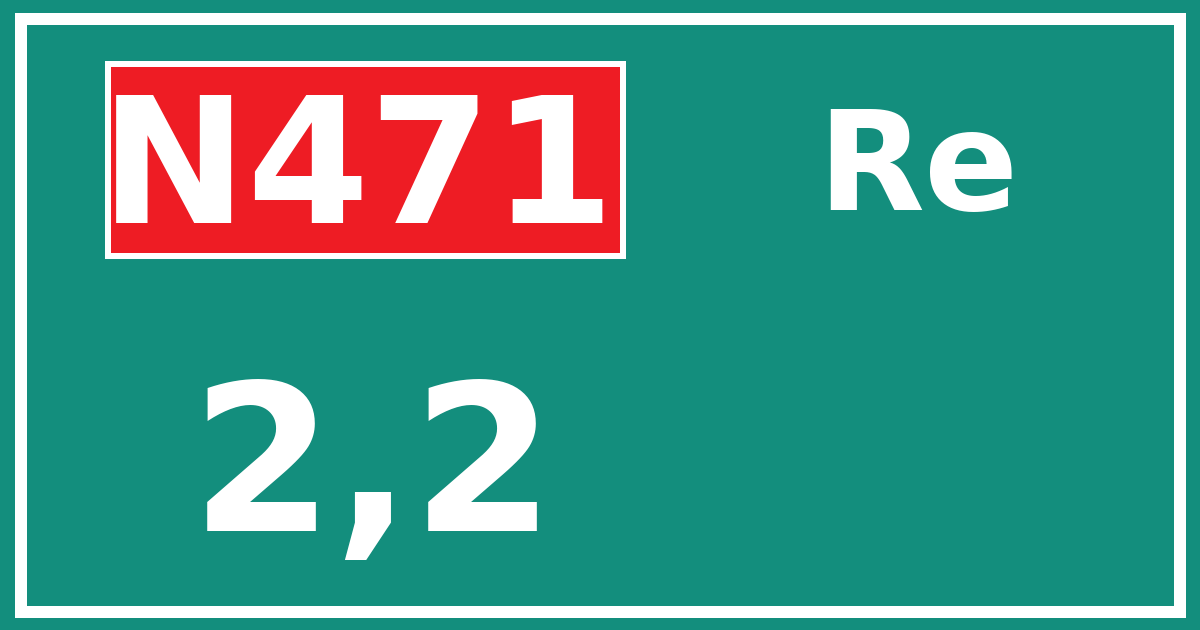Hectometerbord N471 2,2 zijde Re