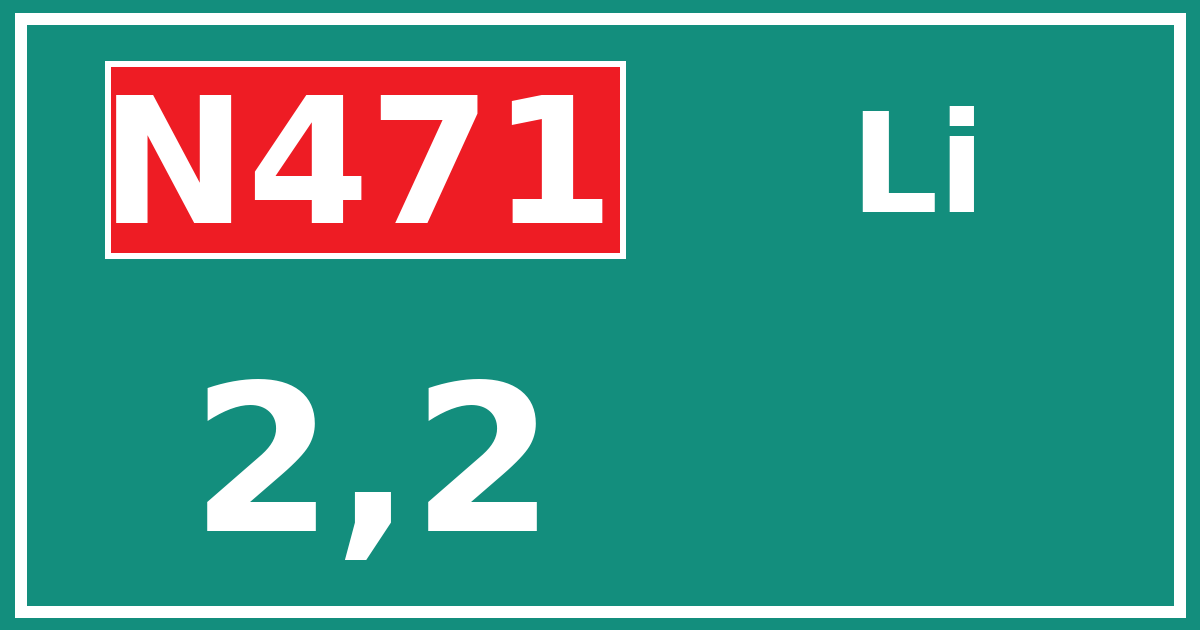 Hectometerbord N471 2,2 zijde Li