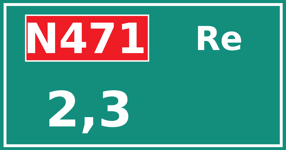 Hectometerbord N471 2,3 zijde Re