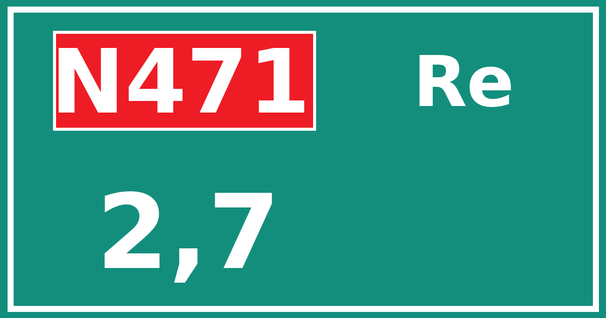 Hectometerbord N471 2,7 zijde Re