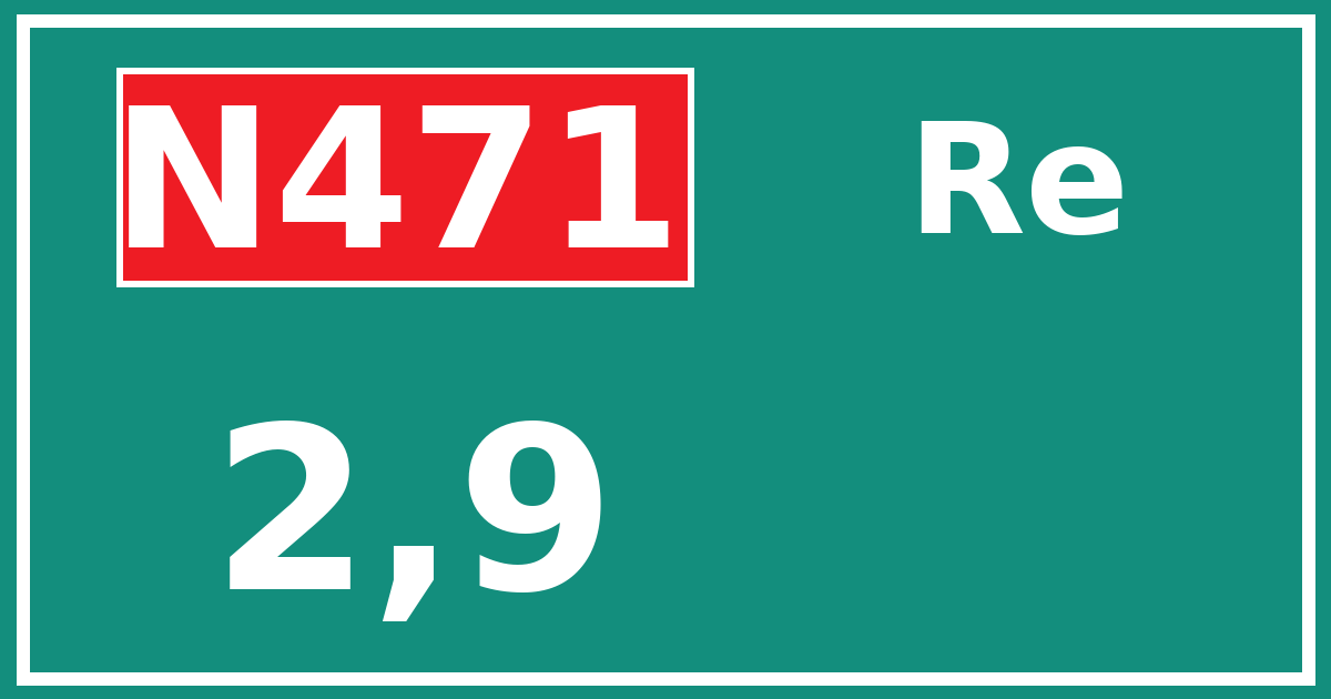 Hectometerbord N471 2,9 zijde Re
