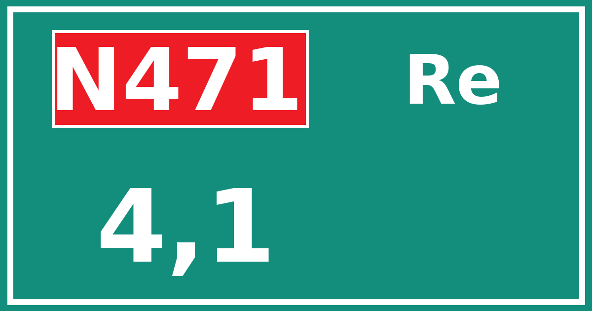 Hectometerbord N471 4,1 zijde Re