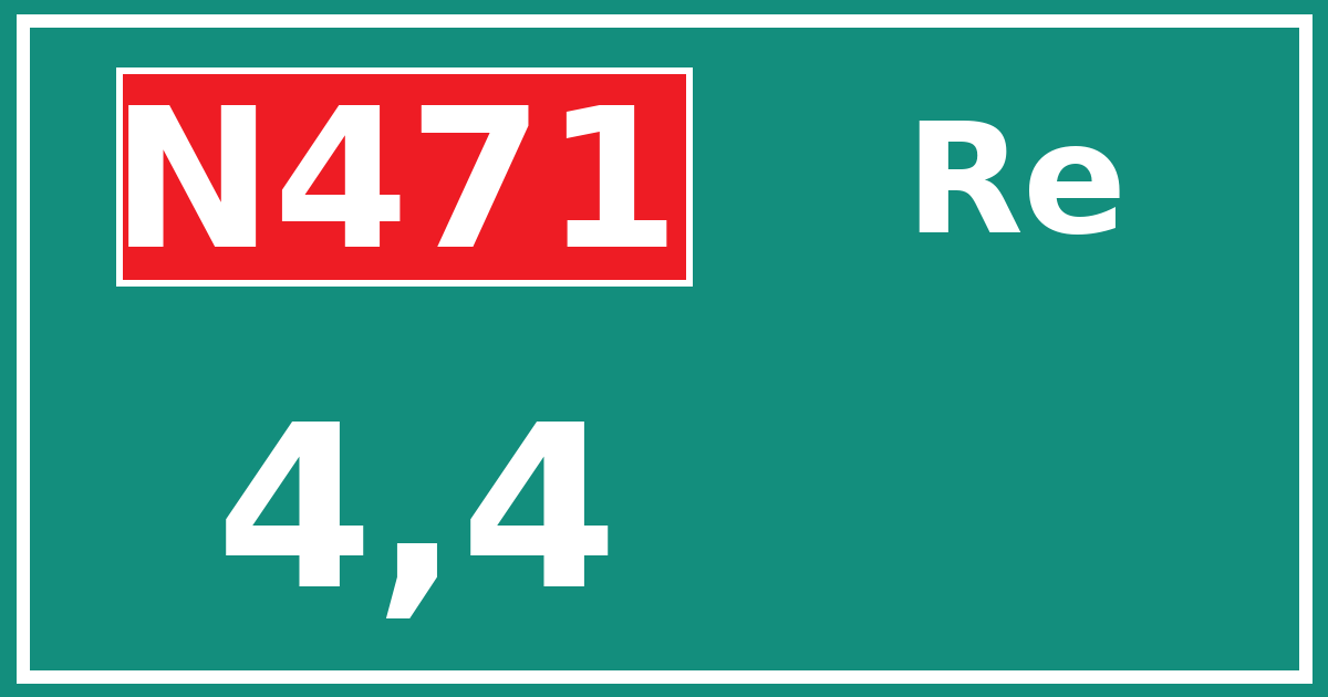 Hectometerbord N471 4,4 zijde Re