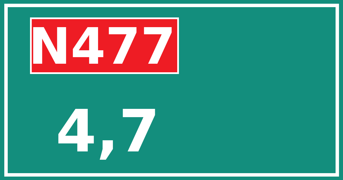 Hectometerbord N477 4,7