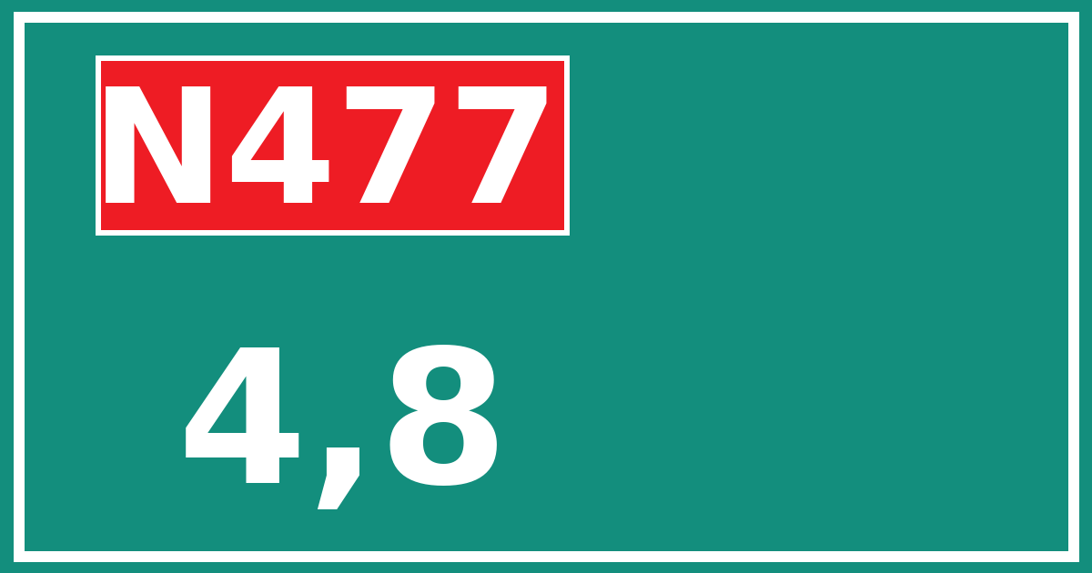 Hectometerbord N477 4,8