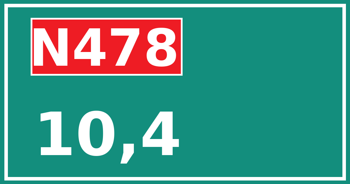 Hectometerbord N478 10,4