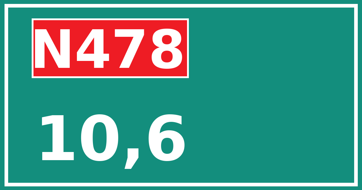 Hectometerbord N478 10,6