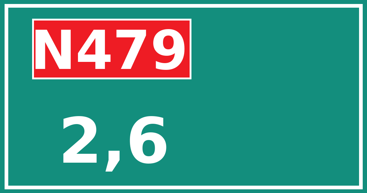 Hectometerbord N479 2,6