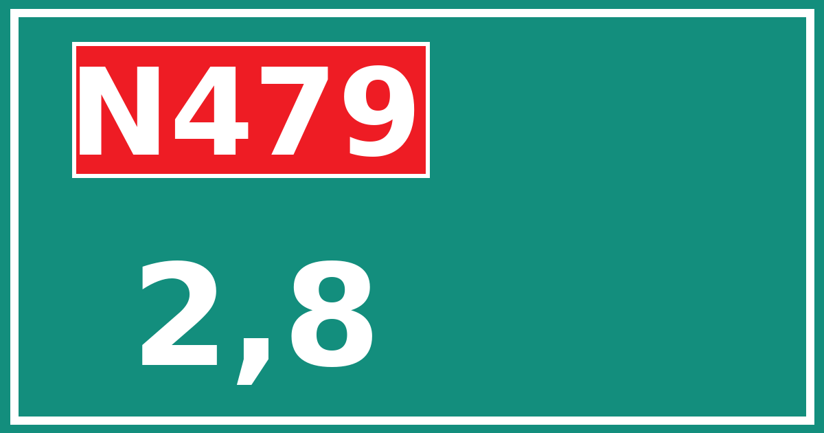 Hectometerbord N479 2,8