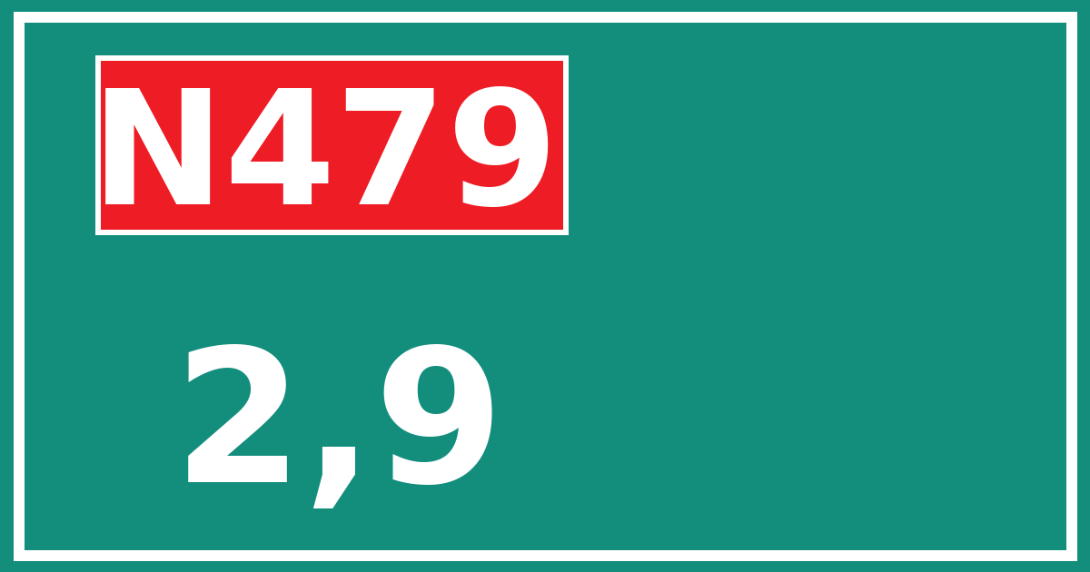 Hectometerbord N479 2,9