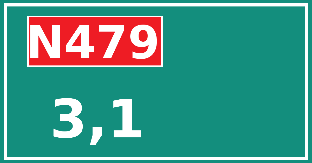 Hectometerbord N479 3,1