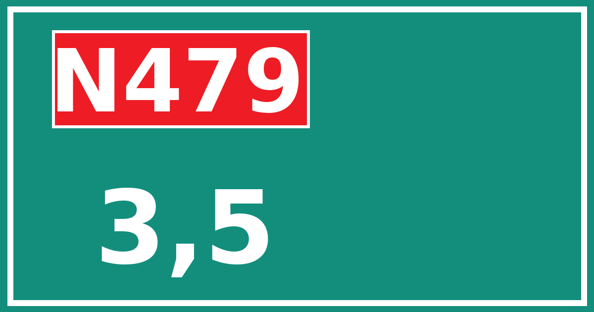 Hectometerbord N479 3,5