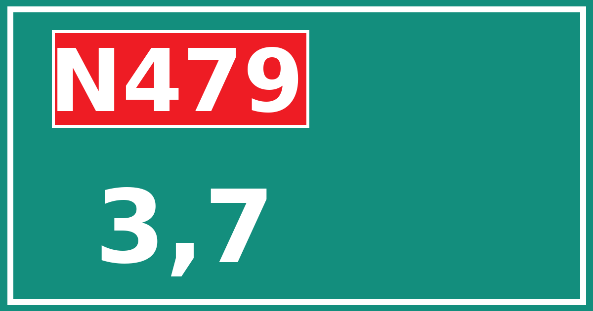 Hectometerbord N479 3,7