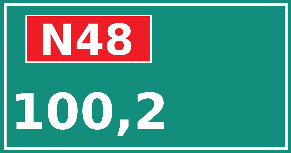 Hectometerbord N48 100,2