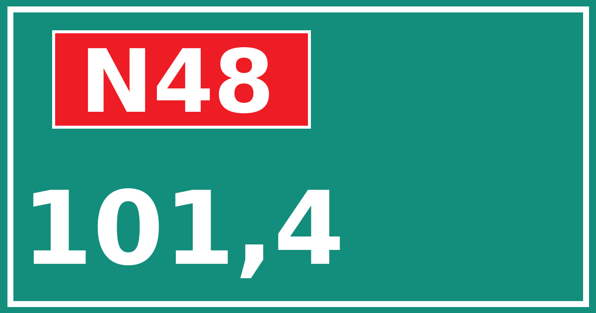 Hectometerbord N48 101,4