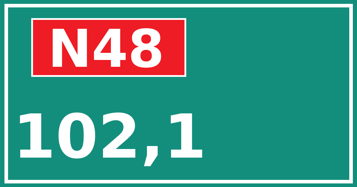Hectometerbord N48 102,1