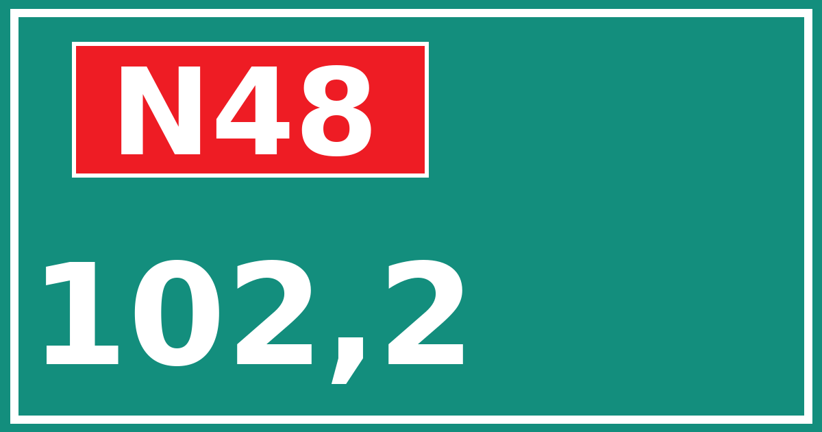 Hectometerbord N48 102,2