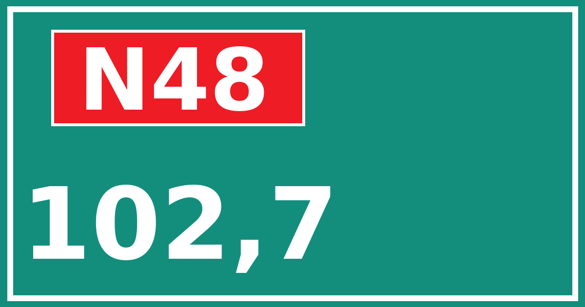 Hectometerbord N48 102,7
