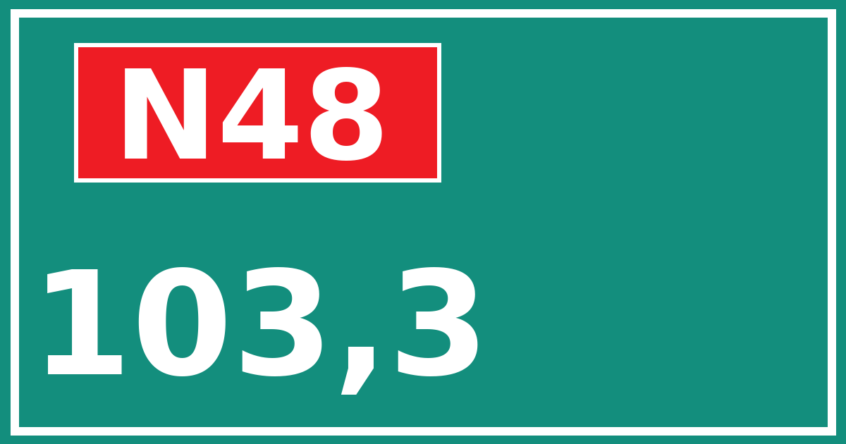 Hectometerbord N48 103,3