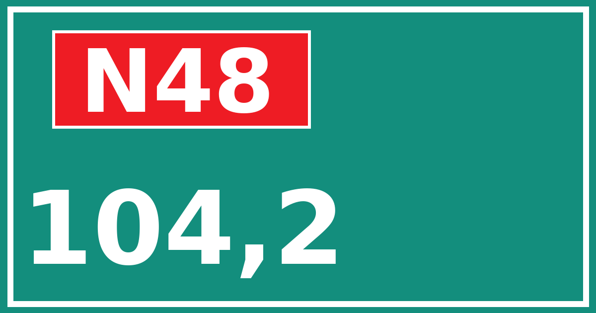 Hectometerbord N48 104,2