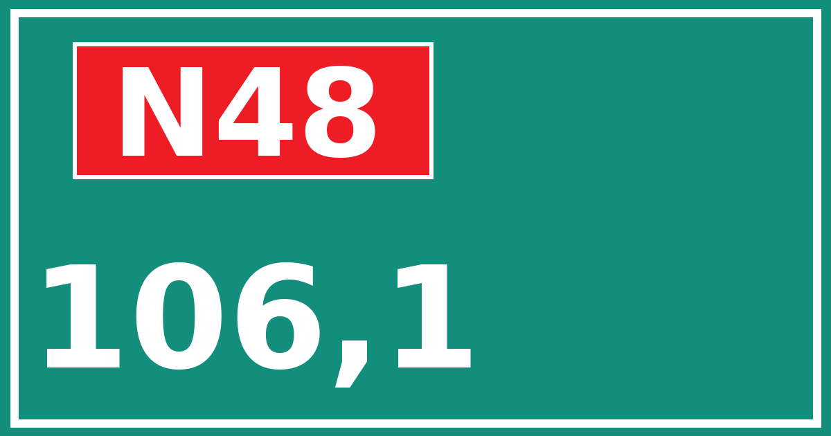 Hectometerbord N48 106,1