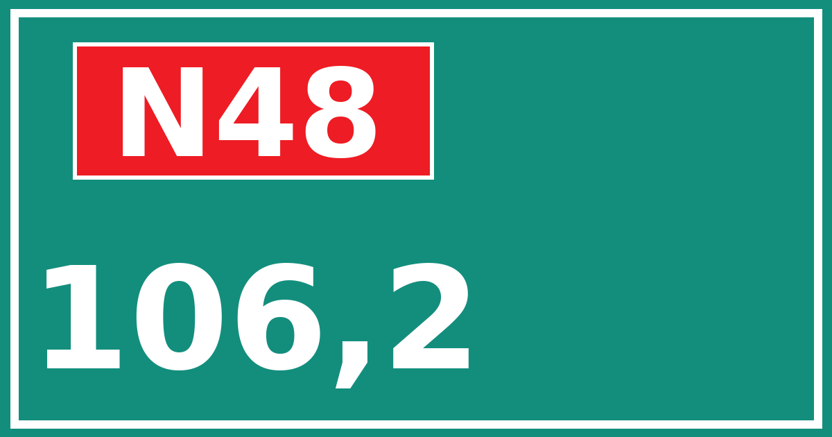 Hectometerbord N48 106,2