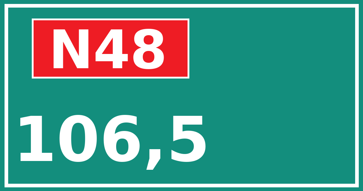 Hectometerbord N48 106,5