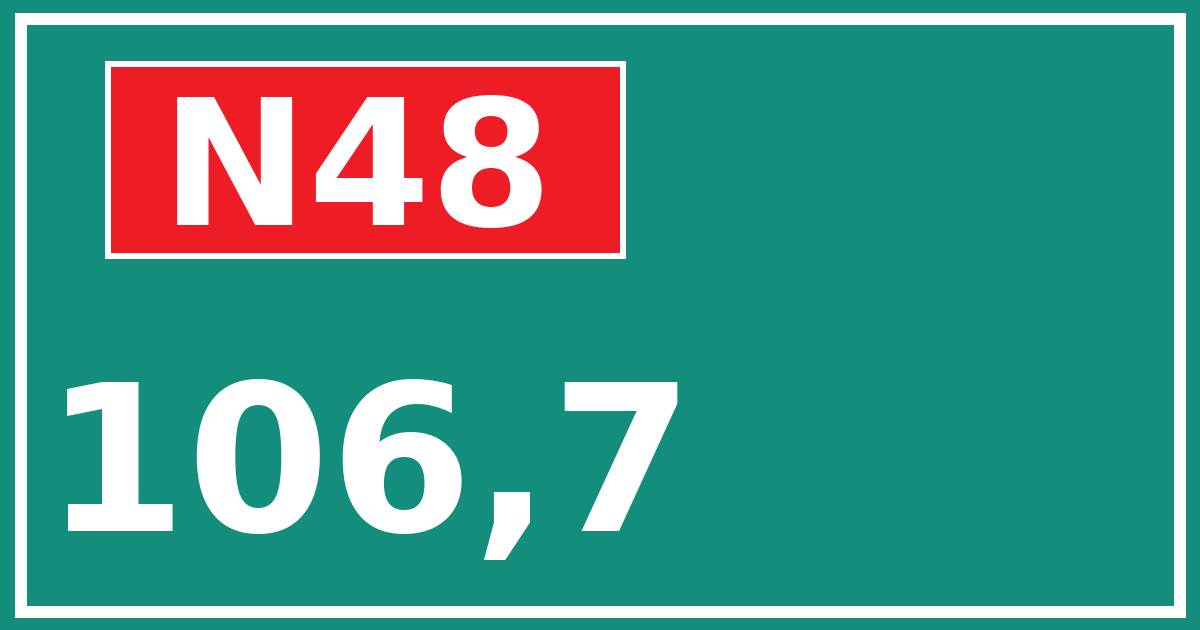 Hectometerbord N48 106,7