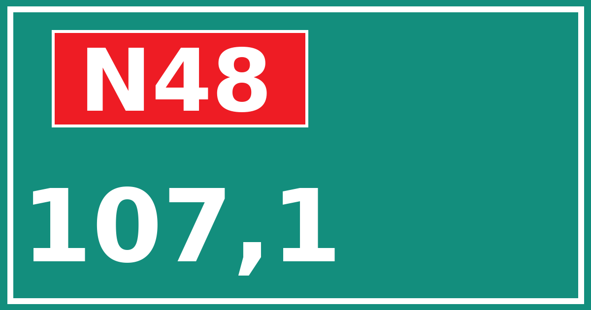 Hectometerbord N48 107,1