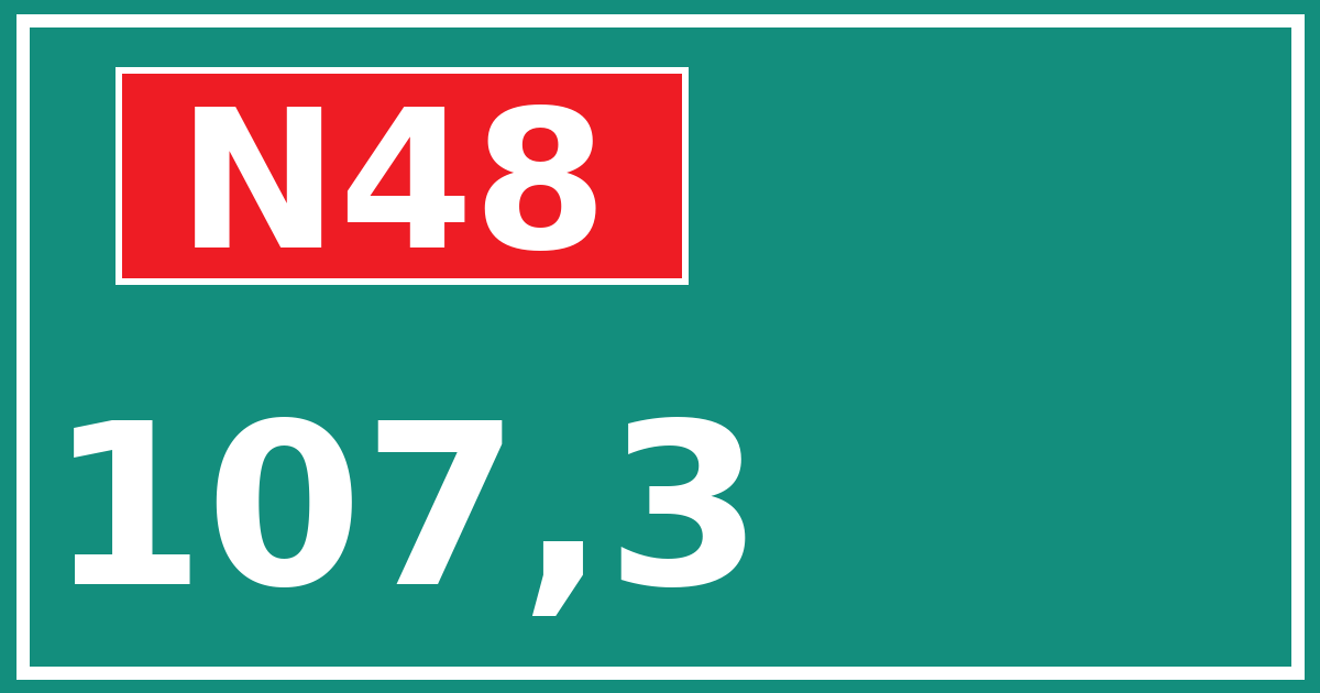 Hectometerbord N48 107,3