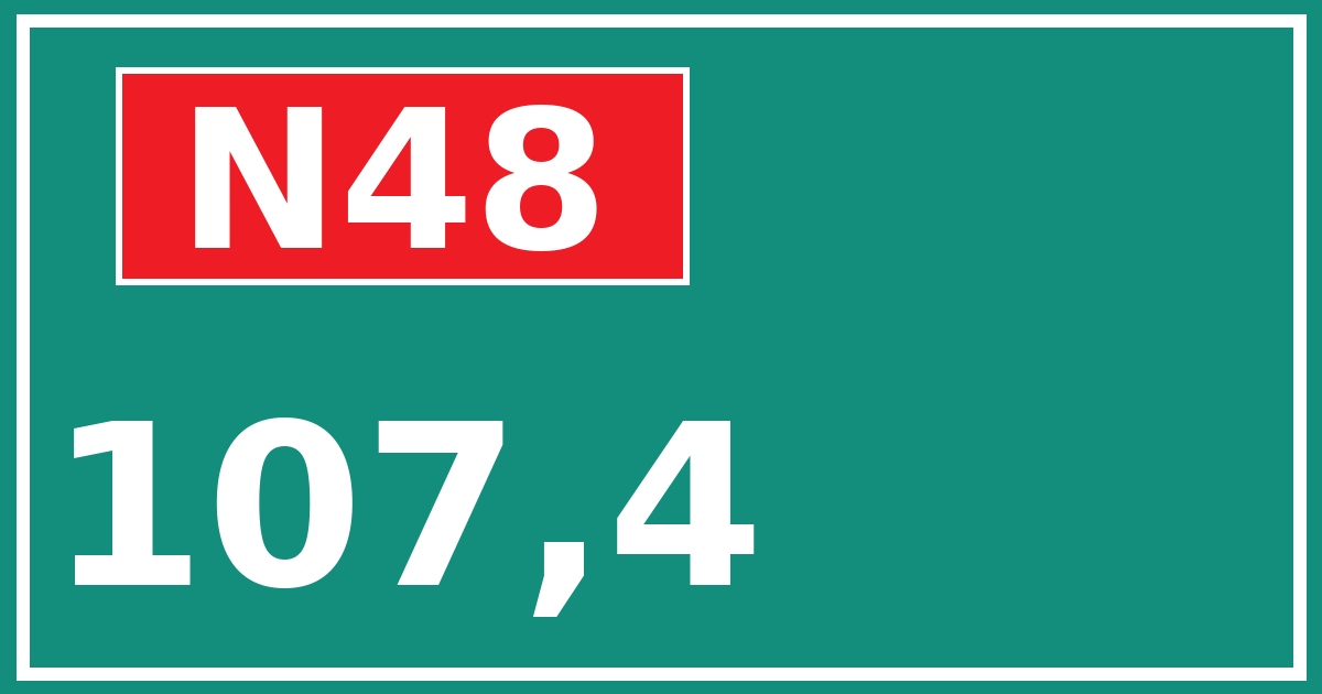Hectometerbord N48 107,4
