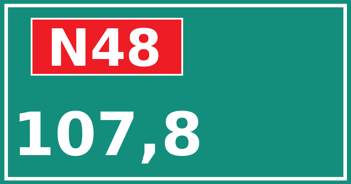 Hectometerbord N48 107,8