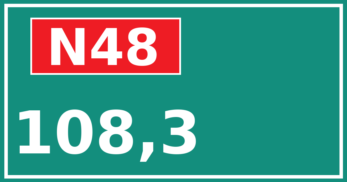 Hectometerbord N48 108,3