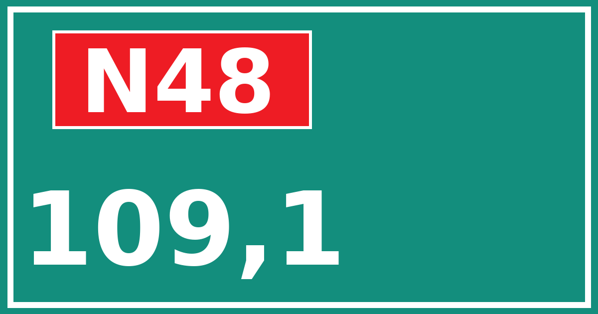 Hectometerbord N48 109,1